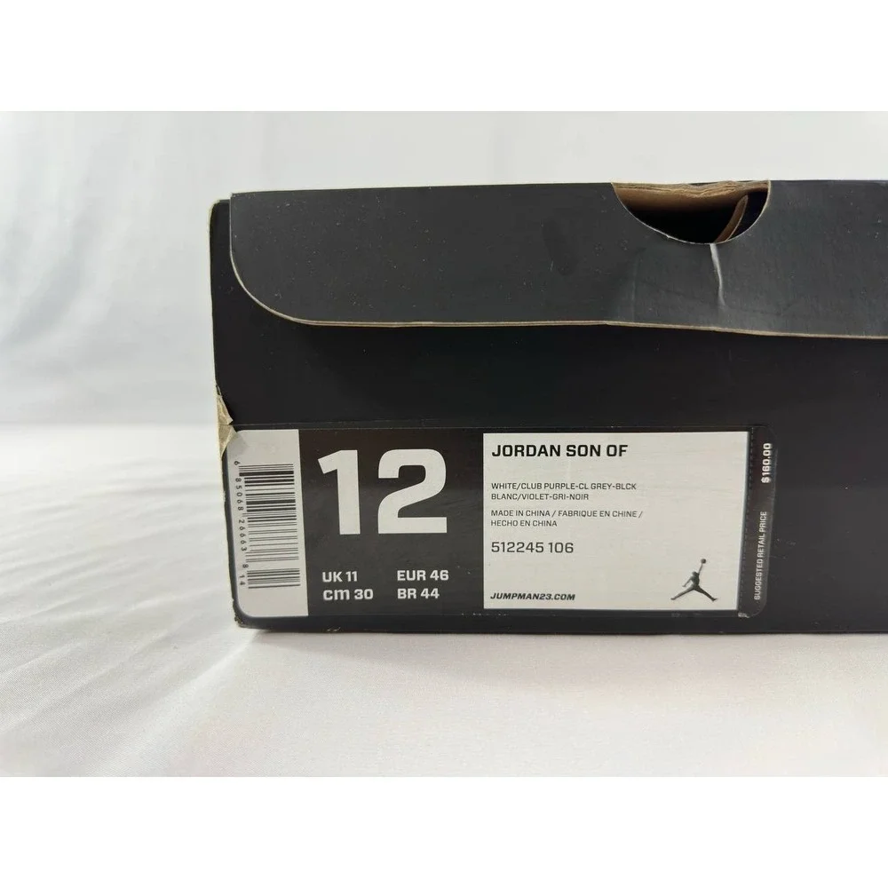 Nike Air Jordan Son Of Mars 'Club Purple' 2012 Men's 512245-106 Size 12